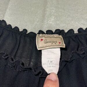 Gemini Black Ruffled Top